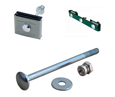 Набор креплений для панельного ограждения 3d №1 RAL 6005