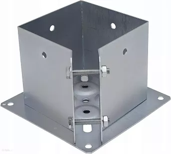 Основание для столба 60х40 мм с креплением оцинкованное RAL 6005