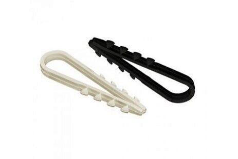 Дюбель-хомут 6-12 черный, плоский