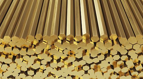 Шестигранник латунный Л63 д. 32 п/тв