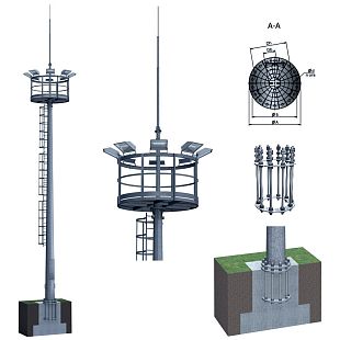 Мачта молниеприемника 5 м STZ15000