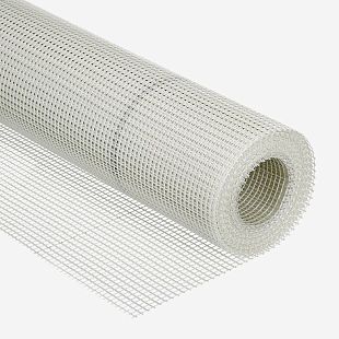 Сетка стеклотканевая штукатурная фасадная 5х5 мм 160 г/м2, рулон 1х45-50 м