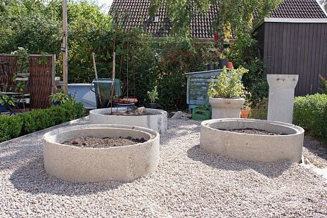 Клумба круглая серая D 500 мм (асбестоцементные изделия)